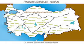 Carte agricoles turquie par region