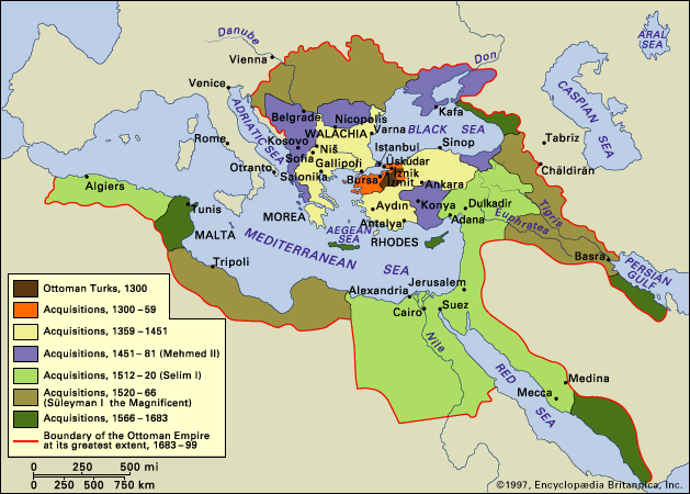 carte empire ottoman