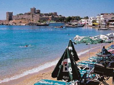 Turquie - bodrum, les plages  de bodrum