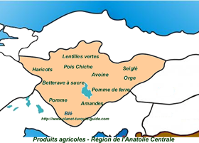 Carte agricoles turquie par region
