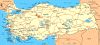 carte de la Turquie, géographique